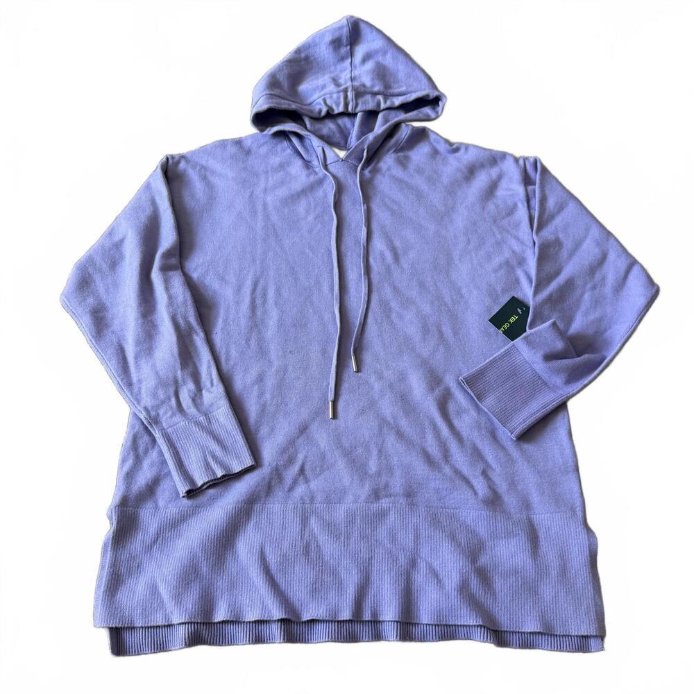 Tek Gear Lavender Knit Hoodie Lightweight Pullover Size L